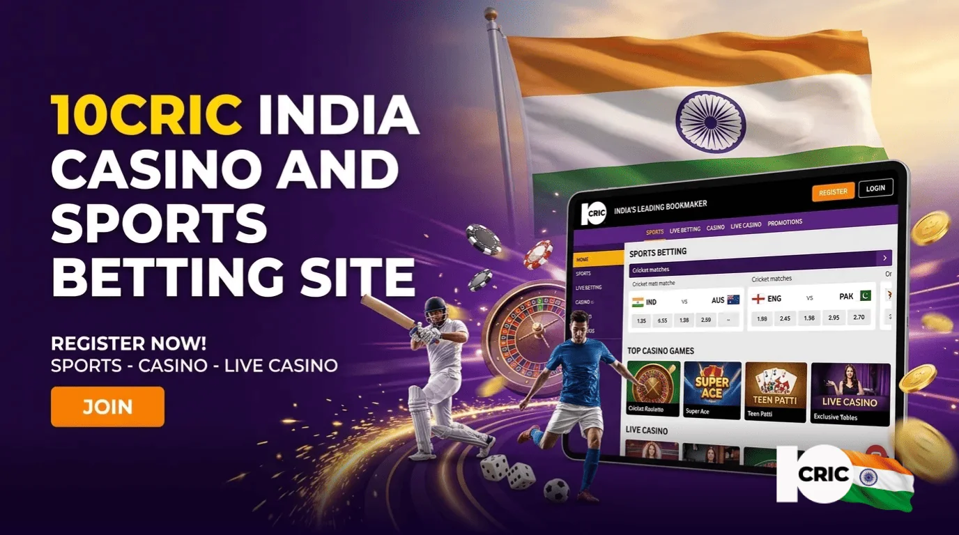 10Cric is a casino and sports betting site for Indian players
